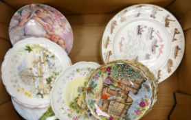 A mixed collection of Royal Albert & similar Decorative wall plates: