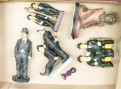A collection of Lauren & Hardy resin figures: (1 tray).