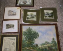 A collection of Framed Oil paintings and prints, 1 By 'Enderby' & 2 by 'Michael Hill' (7 All