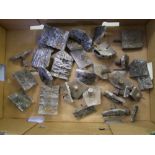 A collection of vintage lead soldier moulds: (1 tray).