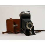 Cased Kodak Brownie Six 20 Bellows Camera: