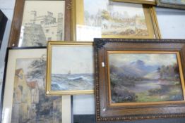 A collection of Framed Prints, Original Artworks with Historical Buildings, Landscapes & Nautical