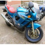 1995 Suzuki 600 motor cycle: 51,812 miles, N27YRM with log book. This bike has been stood for over