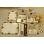 Royal Albert Old Country Roses: to include two trays, boxed placemats and coasters, boxed cake