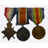 WW1 Medal Group awarded to L-18448 GNR J Turner RFA