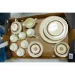 Woods Ivory Ware Floral Decorated Tea Set: