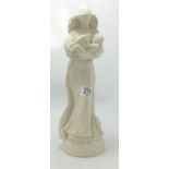 Coalport Parian Figure of Lady & Child: height 37cm