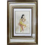 Re-framed Indian Panel on Bone , frame size 18 x13cm