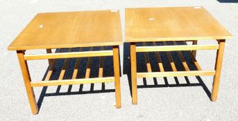 Two Mid Century Occasional Tables, each 51cm square(2)