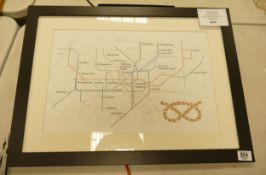 Framed Print Staffordshire Underground by Paige Kelly: frame size 48 x 66cm