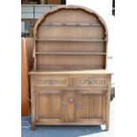 Reproduction Oak Dutch Style Dresser, length 117cm