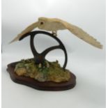Very Large Boxed Border Fine Arts Figure Of Barn Owl : limited edition, signed & dated to base,