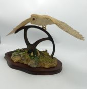 Very Large Boxed Border Fine Arts Figure Of Barn Owl : limited edition, signed & dated to base,