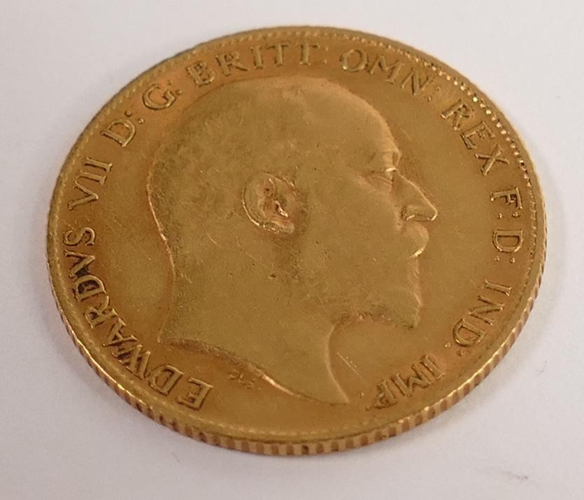 HALF sovereign gold coin Edward VII 1910 - Image 2 of 2