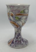Cobridge stoneware cherry blossom goblet: dated 1999 , height 16cm