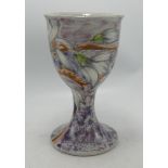 Cobridge stoneware cherry blossom goblet: dated 1999 , height 16cm