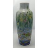 Cobridge stoneware Water poem vase: Dated 1999, height 26cm