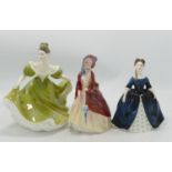 Royal Doulton Lady figures: Paisley Shawl HN1988, Debbie HN2385 & second Lynne HN2329(3)