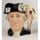 Royal Doulton Large two Sided Character jug George III & George Washington D6749