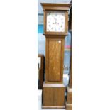 J Martin Coventry Oak Long Cased Clock, height with hood 186cm