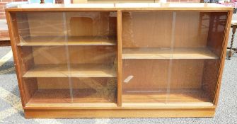 A mid century Teak bookcase with removable sliding glass doors Made by Cumbrae Furniture 'Morris