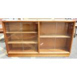 A mid century Teak bookcase with removable sliding glass doors Made by Cumbrae Furniture 'Morris