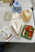 A collection of novelty Cheese & Butter Dishes(7)