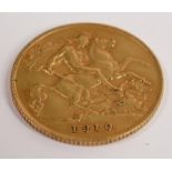 HALF sovereign gold coin Edward VII 1910