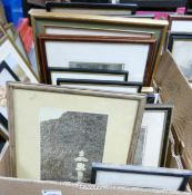 A large collection of framed 19th & 20th Century Prints with Historical Buildings Theme approx 28