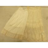 Two Antique Silk Christening Gowns (2)