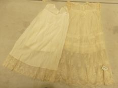 Two Antique Silk Christening Gowns (2)