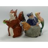 Beswick squirrel teapot: together with a Royal Doulton Old Salt teapot (2)