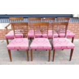 Severn Sheraton Style Edwardian mahogany Inlaid Chairs, crossbanded in satinwood including single