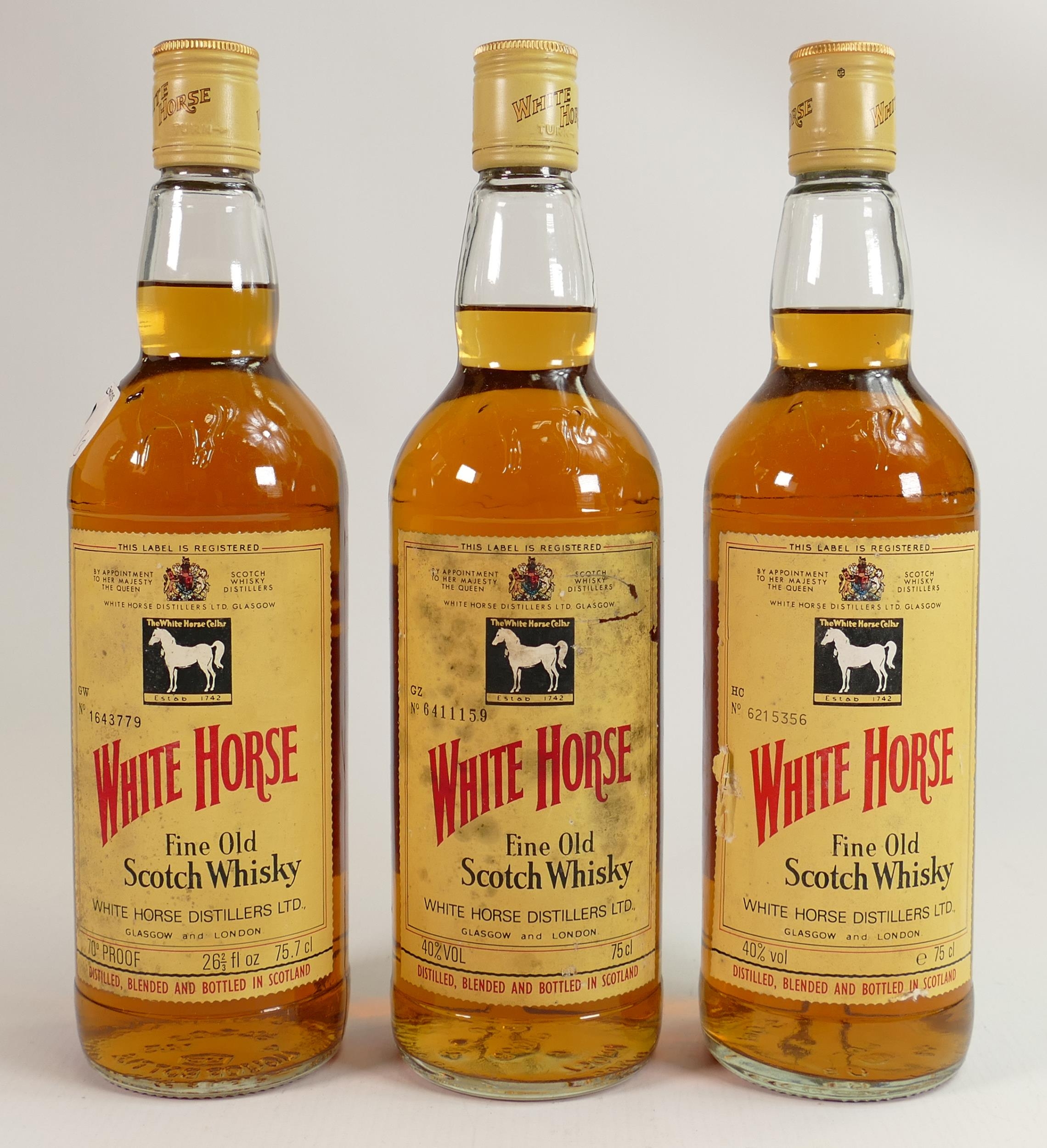 A collection of Vintage Whisky to include Three Bottles of White Horse Scotch Whisky(3)