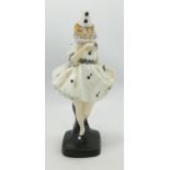 Royal Doulton figure Pierrette HN644: Extensive cracks to dress and ankle.