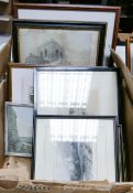 A large collection of framed 19th & 20th Century Prints with Historical Buildings & Castle Theme