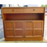 Mid Century Parker Knoll Low Four Drawer Unit, width 87cm