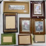 A collection of pictures and picture frames (14):