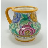 Charlotte Rhead Crown Ducal Persian Rose Jug: height 12cm