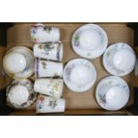A Collection of Shelly & Bishop Stonier Bisto cup & saucer sets, Trio's & beakers