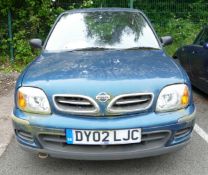 2002 Nissan Micra Vive car, 998cc : not starting, been stood for over 12 months, 27,835 miles with