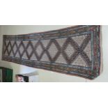 Turkish runner carpet: Measures 263cm x 70cm wide.