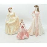 Coalport Lady Figures Karen, Jacqueline & Summer Bouquet(3)