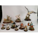 A Collection of Assorted Country Artists figures: To include Rob with Snow drops, Kingfishers with
