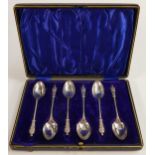 Set of Silver apostle teaspoons, 76.5g, boxed.