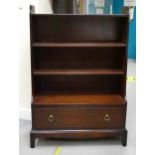 Stag Mahogany Freestanding 1 Drawer Bookcase: H112xW78xD30cm.