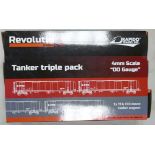 Rapido Trains Inc Branded OO gauge boxed tanker triple packs, VTO Red Set