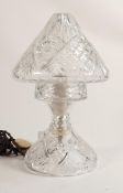 Quality Lead Crystal Table Lamp & Shade, height 30cm