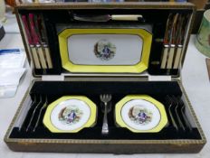 Wedgwood Dickens Theme Cased Cheese Board Set including Cutlery