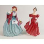 Royal Doulton Lady Figures Lady Charmain Hn1948 & Winsome Hn2220(2)